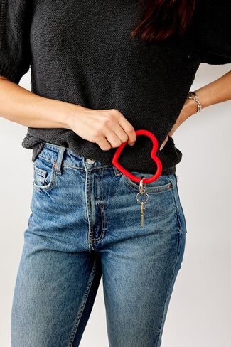Silicone Heart Keychain – Heart Wristlet for Women, Mother’s Day Gift, Teacher Appreciation Gift, Cute Key Ring in Kuwait
