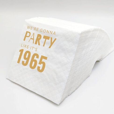 Sharkbliss Funny 80th Cocktail Cocktail Napkins ، 100 Pack Gold We GoNt Barty Like 1945 Factiped Paper Beverage Cocktail Napkins for Women لها عيد ميلادها الثمانين ، 2 صفيحة ، 5x5 "(1945 الذهب) in Saudi Arabia
