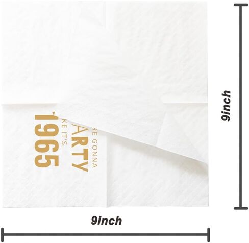 Sharkbliss Funny 80th Cocktail Cocktail Napkins ، 100 Pack Gold We GoNt Barty Like 1945 Factiped Paper Beverage Cocktail Napkins for Women لها عيد ميلادها الثمانين ، 2 صفيحة ، 5x5 "(1945 الذهب) in Saudi Arabia