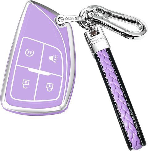 غطاء مفتاح FOB متوافق مع Chevrolet GMC 2024 2025 Canyon Sierra Colorado Explado Silverado Smart Key ، TPU Protection Case (Blue) in Kuwait