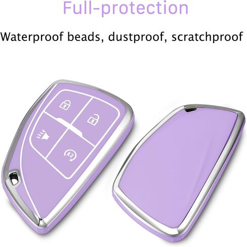 غطاء مفتاح FOB متوافق مع Chevrolet GMC 2024 2025 Canyon Sierra Colorado Explado Silverado Smart Key ، TPU Protection Case (Blue) in Kuwait