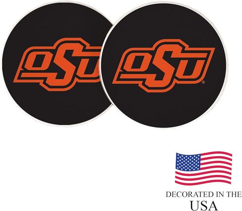 Desert Cactus Oklahoma State University Car Coaster OSU Cowboys Absorbent Sandstone Car Cup Coasters Set of 2 (Design A) in Saudi Arabia