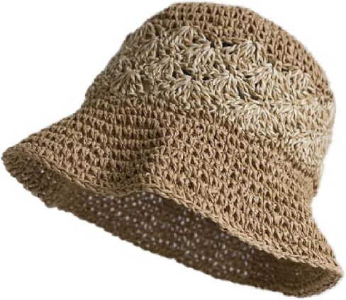 Womens Bucket Hat, Floppy Straw Sun Hat Woven Beach Cap in Saudi Arabia