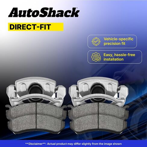 AutoShack Pair of 2 Rear Brake Calipers and Ceramic Pads Set Driver and Passenger Side Replacement for 2011 VW Golf 2012-2018 Jetta 2014-2019 Beetle 2010-2013 Audi A3 1.8L 2.0L FWD BRK020314580 in Saudi Arabia