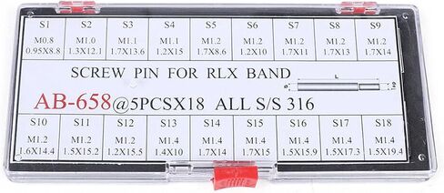 90 SCREW LINK PIN COMPATIBLE WITH ROLEX DATEJUST SUBMARINER OYSTER JUBILEE BAND ASSORTMENT FOR PROFESSIONAL WATCH REAPIRS in Saudi Arabia