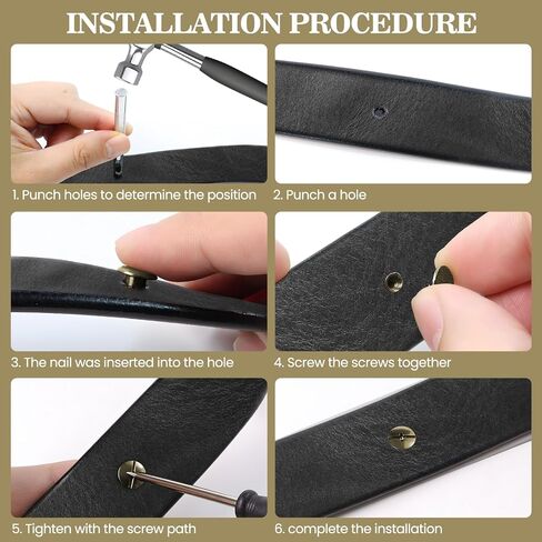 122 مجموعة أزرار الأزرار ، 6 أحجام من مسامير شيكاغو جلود مجموعة متنوعة ، لأكياس الجلود DIY ، والملابس ، والسترات ، والأحزمة ، وما إلى ذلك (مسامير جلدية M5 × 4 ، 5 ، 6 ، 8 ، 10 ، 12) in Kuwait