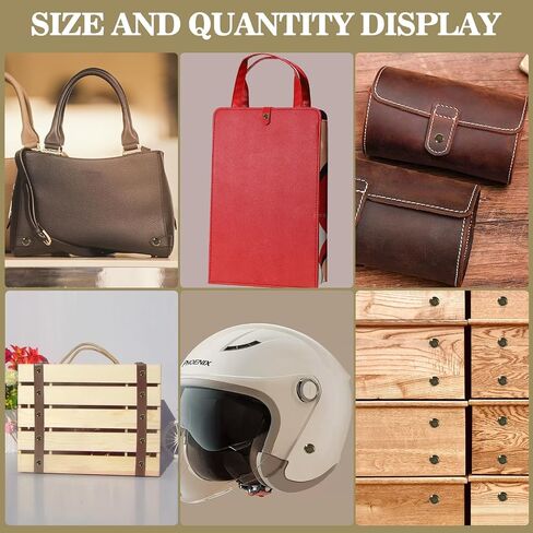 122 مجموعة أزرار الأزرار ، 6 أحجام من مسامير شيكاغو جلود مجموعة متنوعة ، لأكياس الجلود DIY ، والملابس ، والسترات ، والأحزمة ، وما إلى ذلك (مسامير جلدية M5 × 4 ، 5 ، 6 ، 8 ، 10 ، 12) in Kuwait