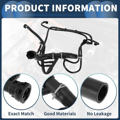 Supercharger Coolant Hose Upper Radiator Hose No.LR034637 for Land Rover LR4 HSE Sport 3.0L 2014-2016 Rubber Black Good Sealing in Saudi Arabia