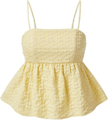 Gorglitter Women's Babydoll Tank Peplum قمم الكشكش بلا أكمام خارجة in Saudi Arabia