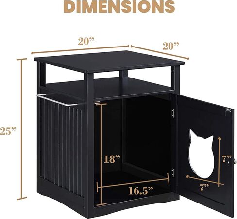 Nightstand Pet House, Litter Box Furniture Indoor Pet Crate, Litter Box Enclosure, Cat Washroom (Grey) in Saudi Arabia