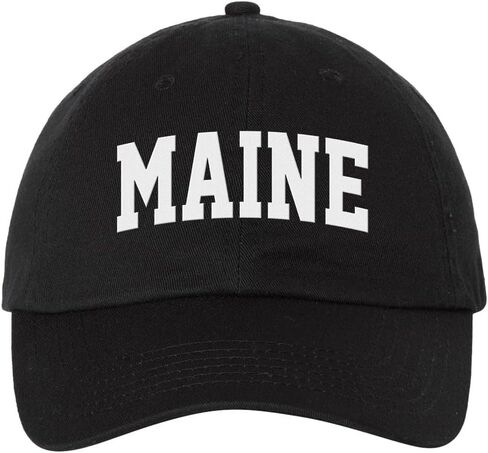 Block Maine Embroidered Baseball Cap Adjustable Cotton Dad Hat in Saudi Arabia