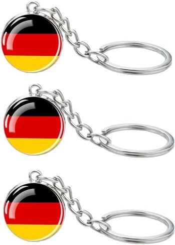 3 Pcs Germany Flag Key Chain,Cool Keychain for Car Keys, Stainless Steel Keyrings & Keychains,Used for Home Decoration, Jewelry Hanging Decorations. in Saudi Arabia