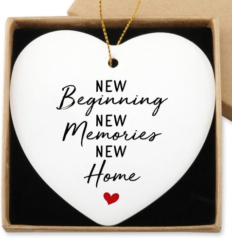 House Warming Gift Ideas - New Home Decor Ornament for Women - Christmas Tree Decoration Heart Ornament - Best Housewarming Gifts for New Apartment in Kuwait