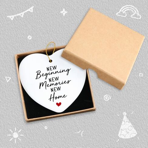 House Warming Gift Ideas - New Home Decor Ornament for Women - Christmas Tree Decoration Heart Ornament - Best Housewarming Gifts for New Apartment in Kuwait