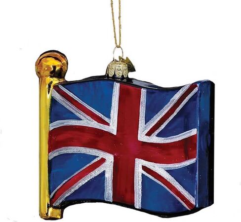 Noble Gems Kurt Adler 4-1/2-Inch Flag of United Kingdom Ornament,Christmas in Saudi Arabia