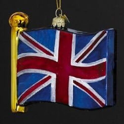 Noble Gems Kurt Adler 4-1/2-Inch Flag of United Kingdom Ornament,Christmas in Saudi Arabia