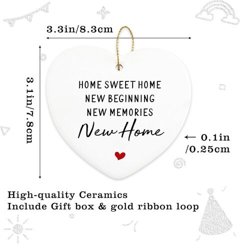 أفكار هدايا الاحترار المنزلي - زخرفة ديكور منزلية جديدة للنساء - زخرفة قلب شجرة عيد الميلاد - أفضل هدايا Housewarming لشقة جديدة in Kuwait