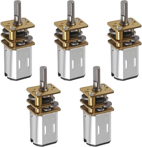 5pcs Mini N20 Gear Motor DC 3V Mini Micro N20 Gear Motors SPEED SPEED Full Metal Motor for DIY Car Robot (N20 3V ، بدون terminal) in Kuwait