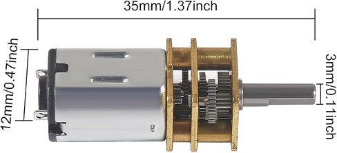 5pcs Mini N20 Gear Motor DC 3V Mini Micro N20 Gear Motors SPEED SPEED Full Metal Motor for DIY Car Robot (N20 3V ، بدون terminal) in Kuwait