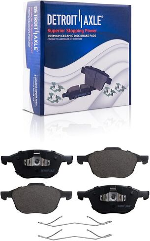 Detroit Axle - Brake Kit for 2.0L 2006-2013 Mazda 3 Drilled & Slotted Brake Rotors and Ceramic Brakes Pads Front and Rear 2007 2008 2009 2010 2011 2012 Replacement in Saudi Arabia
