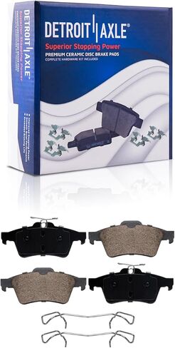 Detroit Axle - Brake Kit for 2.0L 2006-2013 Mazda 3 Drilled & Slotted Brake Rotors and Ceramic Brakes Pads Front and Rear 2007 2008 2009 2010 2011 2012 Replacement in Saudi Arabia