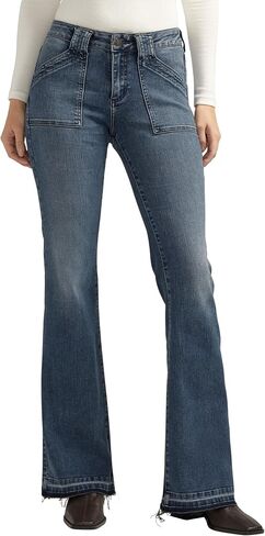 Silver Jeans Co. Women's Suki Mid Rise Curvy Fit Flare Leg Jeans in Saudi Arabia