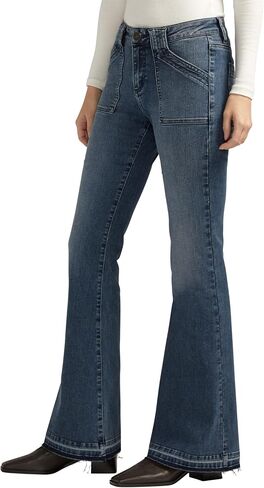 Silver Jeans Co. Women's Suki Mid Rise Curvy Fit Flare Leg Jeans in Saudi Arabia