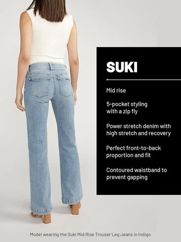 Silver Jeans Co. Women's Suki Mid Rise Curvy Fit Flare Leg Jeans in Saudi Arabia