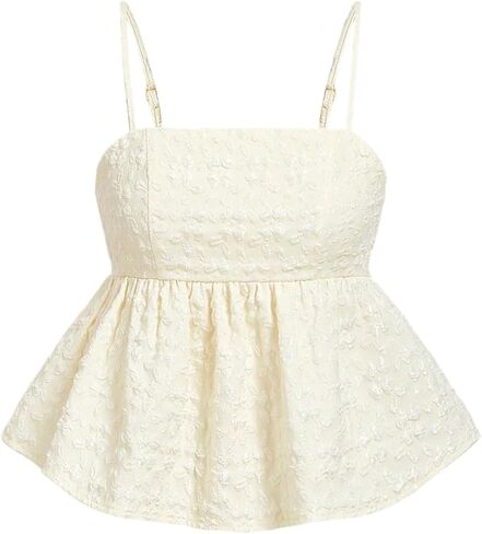 Gorglitter Women's Babydoll Tank Peplum قمم الكشكش بلا أكمام خارجة in Kuwait
