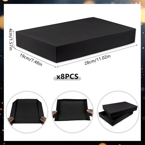 MUMULULU 8 PCS White Gift Boxes with Lids Sizes 11'' x 7.48'' for Birthdays Graduations Christmas Weddings Baby Showers and More in Saudi Arabia