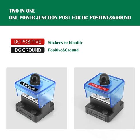LENKRAD M8 Single Stud Bus Bar 12V Marine Terminal Block 5/16" Post,New Energy BusBar,12-48v Insulated Power Distribution Terminal Block with Cover in Kuwait