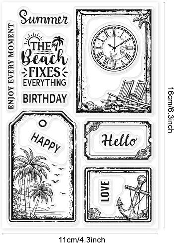 Globleland ATC إطارات سيليكون Clear Stamp Trading Card Trading Card Silicone Simting Note Stamp Rubber Mork in Saudi Arabia