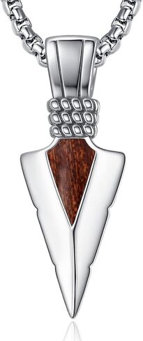 قلادة Admetus Arrowhead للرجال 925 Sterling Silver American Jewelry American West Pendant Present Protects لعشاق الرياضة في الهواء الطلق مع 2.5 مم 22 "+2" Rolo سلسلة in Kuwait