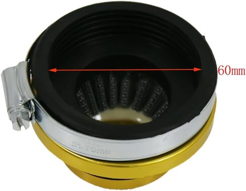 2 مجموعة مرشح الهواء المكربن السكتة الدماغية لـ 49cc 50cc 60cc 66cc 70cc 80cc 2 دراجة دراجة ندوة محرك ، ودراجة جيب صغيرة ، وربعة مروحية صفراء in Kuwait