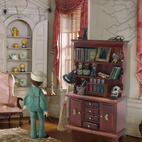 إكسسوارات بيت الدمى المصغرة بمقياس 1/12، طقم أثاث خشبي أبيض مكون من 34 قطعة - كتب صغيرة وصناديق هدايا، وبرطمانات الحلوى، وشجرة عيد الميلاد وقبعة، وديكورات عيد الميلاد لبيت الدمى للأطفال in Kuwait