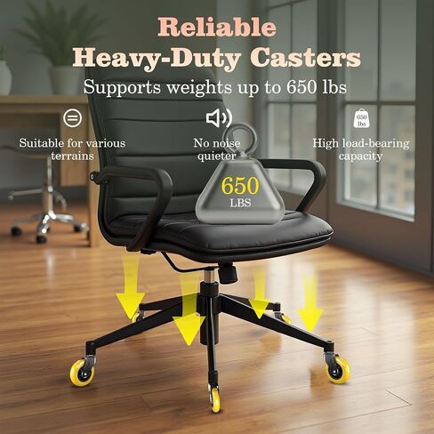 Office Chair Wheels Replacement,7/16" x 7/8",Universal fit for Most Office Chairs，Suitable for Hardwood Floors & Carpet,Set of 5,Easy to Install,Smooth & Quiet Rolling Desk Chair casters in Saudi Arabia