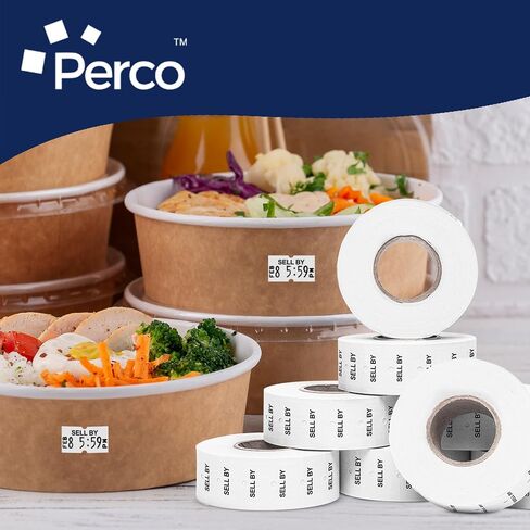 Perco 1 Line Day of the Week Labels - 7 لفات ، ملصقات مواعدة فارغة لـ Perco 1 Price & Date Puns (أسبوع كامل - كم ، ملصقات خط واحد) in Kuwait