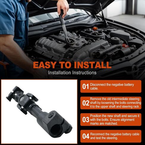 Lower Steering Intermediate Column Shaft Fit for Dodge Ram 1500 2014-2018, Ram 1500 2019-2020 Classic -OE# 55057335AC 55057335AB 55057335AA in Kuwait