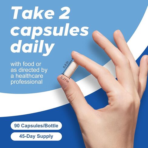 Magnesium Complex 90 Capsules | High Absorption | 5-in-1 Formula | 45 Days Servings | Third Party Tested | Dietary Supplement in Kuwait