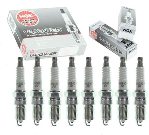 8 PC NGK V-Power Parch Plugs متوافقة مع شيفروليه سيلفرادو 2500 HD 8.1L V8 2001-2006 in Saudi Arabia