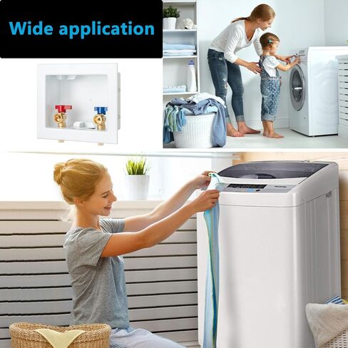 (1 Pack) Lidertik Washing Machine Outlet Box CPVC 1/2 inch with Copper Hammer Arrestors, Inlet 1/2 inch CPVC Pipe Fitting x Outlet 3/4 inch Male Thread LI-XYJH-640 in Kuwait