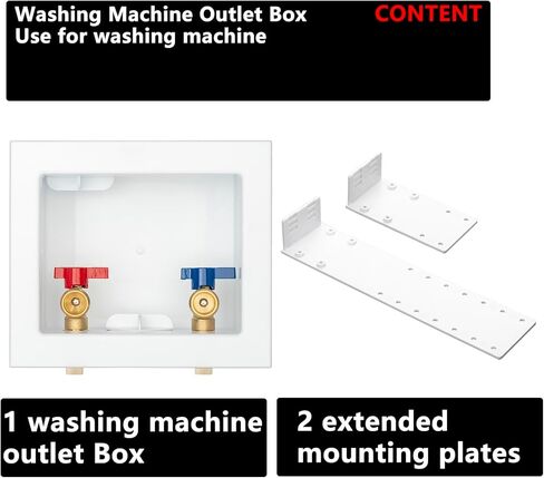 (1 Pack) Lidertik Washing Machine Outlet Box CPVC 1/2 inch with Copper Hammer Arrestors, Inlet 1/2 inch CPVC Pipe Fitting x Outlet 3/4 inch Male Thread LI-XYJH-640 in Kuwait