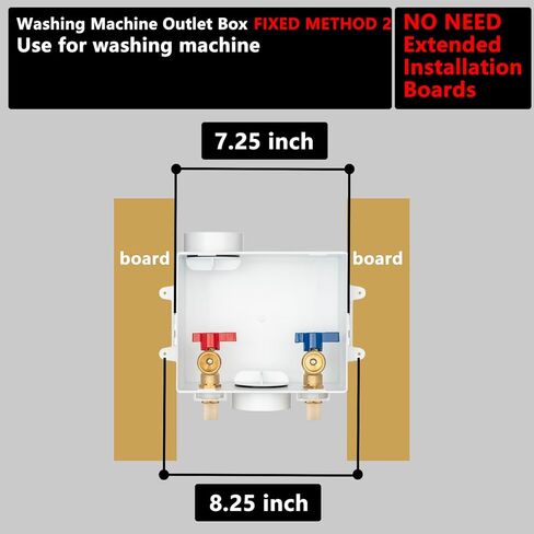 (1 Pack) Lidertik Washing Machine Outlet Box CPVC 1/2 inch with Copper Hammer Arrestors, Inlet 1/2 inch CPVC Pipe Fitting x Outlet 3/4 inch Male Thread LI-XYJH-640 in Kuwait