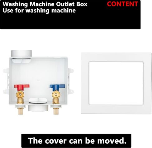 (1 Pack) Lidertik Washing Machine Outlet Box CPVC 1/2 inch with Copper Hammer Arrestors, Inlet 1/2 inch CPVC Pipe Fitting x Outlet 3/4 inch Male Thread LI-XYJH-640 in Kuwait