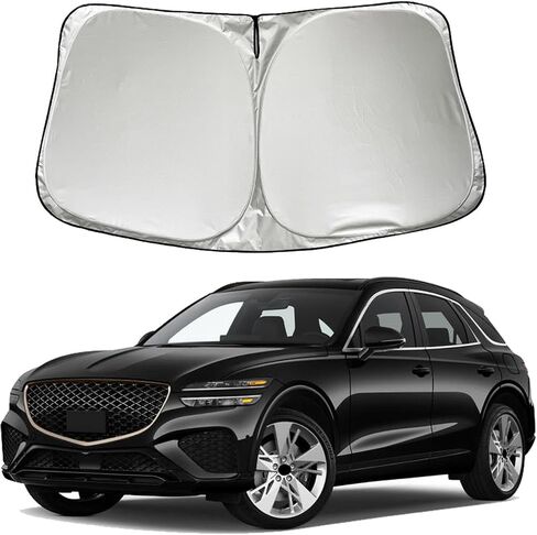 سيارة الزجاج الأمامي للسيارة الشمس الظل Sunshade متوافق مع Genesis GV70 2026 2025 2024 2023 2022 GV60 2023-2025 2026 SUV Accessories ، سيارة طيية للسيارة الأمامية شيل in Saudi Arabia