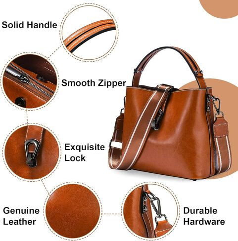 Yonami Genuine Leather Purses - Women's Designer Crossbody Bags – Small Purses for Women, Women's Shoulder Handbags in Kuwait