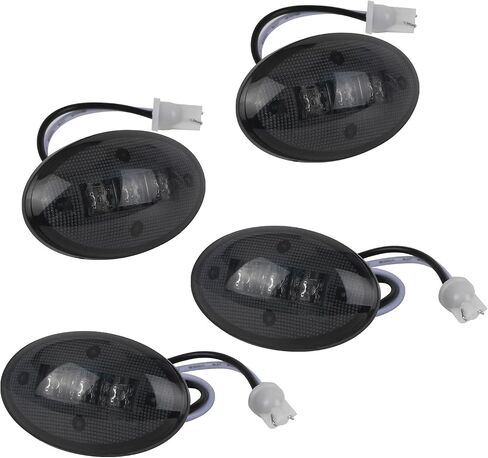 Xotic Tech Side Fender Marker Mount Mount Mount Light طقم كامل مدخن بديل للأسرة ، متوافق مع Ford F250 F350 F450 F550 1999-2010 Super Duty ما بعد البيع ، العنبر الأمامي/الأحمر الخلفي ، 4 مساءً in Saudi Arabia