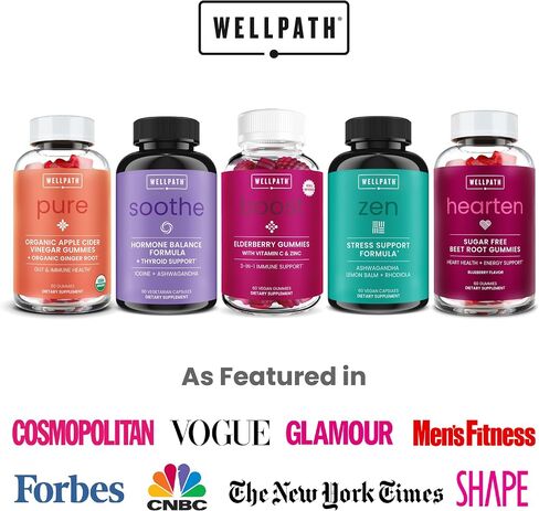 WellPath Soothe Cortisol Manager-مكملات الكورتيزول للنساء المصابات بـ KSM-66® Ashwagandha & L-theanine-دعم الإجهاد ، التخلص من السموم-مجمع 11-in-1 ، نباتي ، مصنوع في الولايات المتحدة الأمريكية ، غير المعدلة وراثيا ، 60 CT in Kuwait