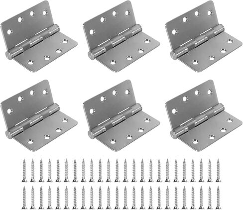 6 Pack Heavy Duty Door Hinges, 4 Inch Ball Bearing Door Hinges Stainless Steel Hinges with 1/4" Radius Corners, Heavy Duty Door Hardware for Left and Right Hand Door, Matte Black in Kuwait