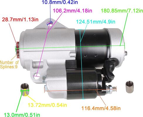 المحرك الخارجي 50333799 Starter Motor لـ Evinrude Johnson OMC BRP 90HP 100HP 115HP 140HP / 31100-90J00 31100-90J01 for Suzuki ، S114-837AN S114-837A S114-837 for Hitatchi ، 18-6831 3439 for Sierra in Saudi Arabia